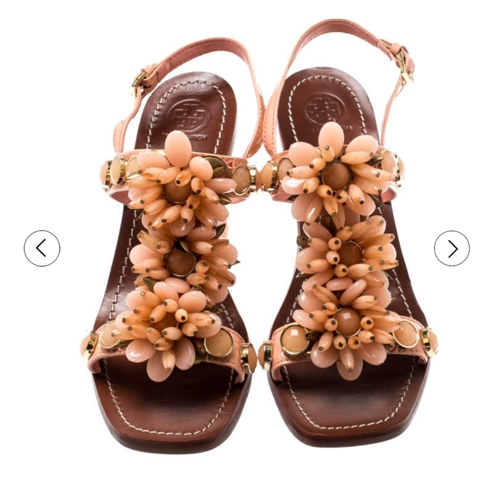 Tory Burch coral sandals
